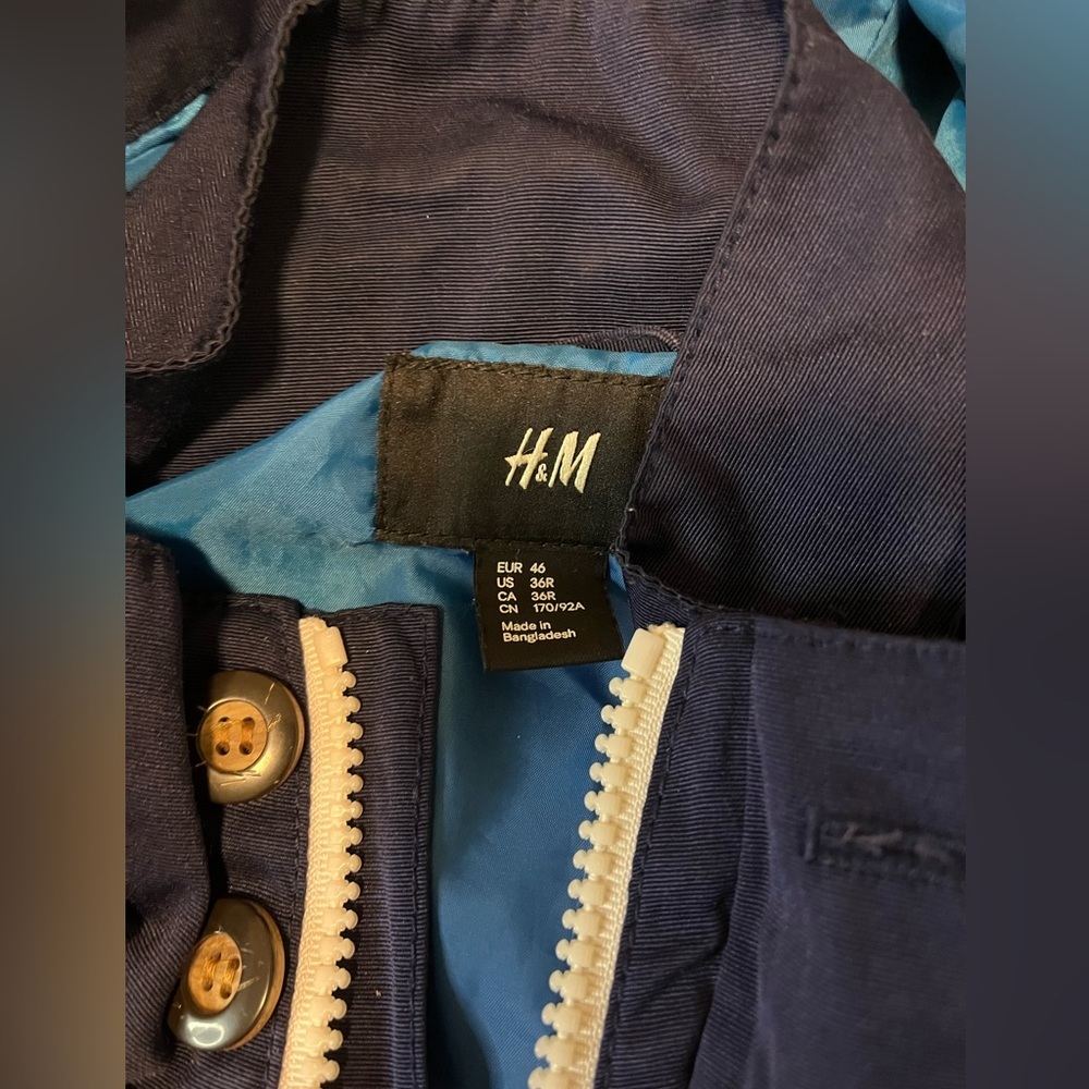 H&M Men’s Utility Jacket - Navy, Size S, Gently Used - Picture 5 of 12